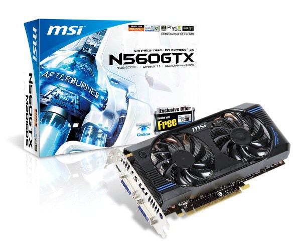 MSI 912-V232-241 graphics card NVIDIA GeForce GTX 560 1 GB GDDR4 image 1