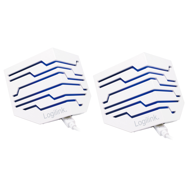 LogiLink Stereo Active Speaker 3-way White Wired 6 W image 1