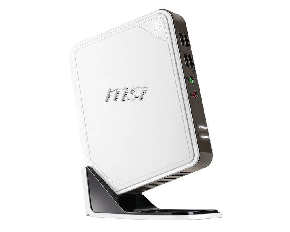 MSI Wind Box DC100-009EU AMD E E-450 2 GB DDR3-SDRAM 320 GB Windows 7 Home Premium Nettop Mini PC White