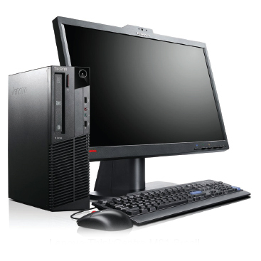 Lenovo ThinkCentre M81 SFF + ThinkVision L2321x Intel® Core™ i3 i3-2100 2 GB DDR3-SDRAM 320 GB Windows 7 Professional PC Black