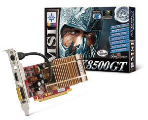 MSI NX8500GT-MTD256EH graphics card GeForce 8500 GT GDDR2