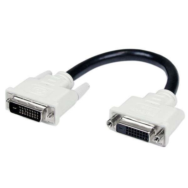 StarTech.com Cable Extensor de 15 cm Protector de Puerto DVI-D Doble Enlace