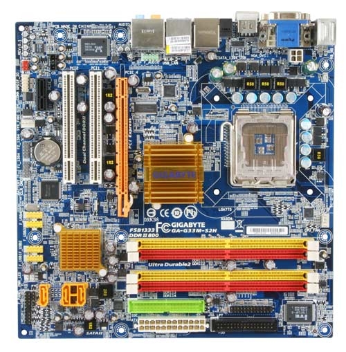 GIGABYTE Micro ATX motherboard, Intel® G33 + ICH9 Chipset LGA 775 (Socket T)