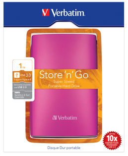 Verbatim Store'n'Go USB 3.0 1TB external hard drive 2.5" Micro-USB B 3.2 Gen 1 (3.1 Gen 1) Pink