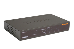 D-Link DES-1008P Unmanaged Power over Ethernet (PoE)