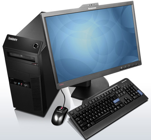Lenovo ThinkCentre M91p + 24" monitor Intel® Core™ i5 i5-2400 4 GB DDR3-SDRAM 500 GB Windows 7 Professional Tower PC Black