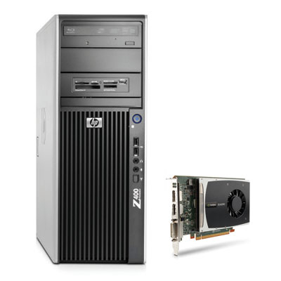 HP 400 + NVIDIA Quadro 2000 Intel® Xeon® 3000 Sequence W3550 6 GB DDR3-SDRAM Windows 7 Professional Minitower Workstation