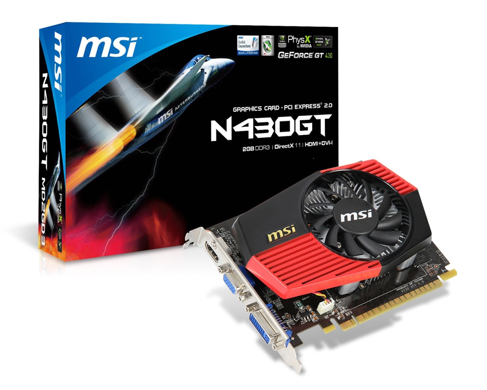 MSI V230-232R graphics card NVIDIA GeForce GT 430 2 GB GDDR3
