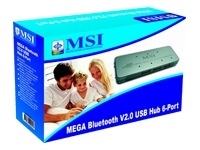 MSI Mega HUB 6-Port USB 2.0 + Bluetooth, silver 480 Mbit/s