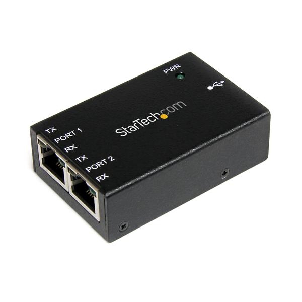 محول StarTech.com ICUSB2322RJ الصناعي بمنفذين USB إلى تسلسلي RJ45