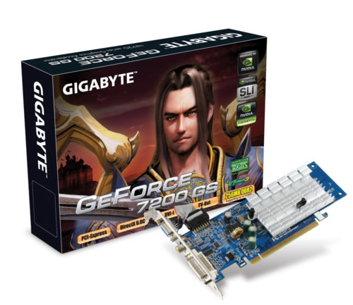 GIGABYTE GV-NX72G512E2 graphics card GeForce 7200 GS GDDR2