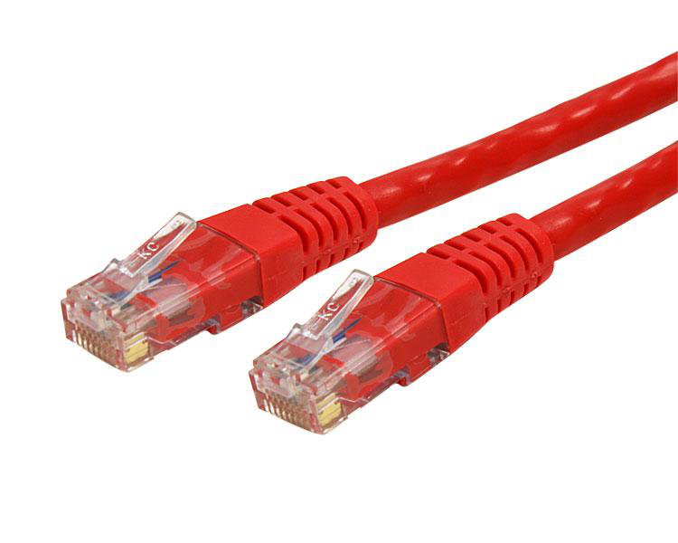 StarTech.com 15m Cat 6 Red Molded RJ45 UTP Gigabit Cat6 Patch Cable - 15 m Patch Cord