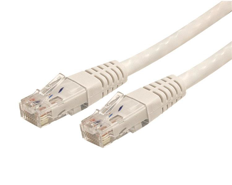 StarTech.com 15m Cat 6 White Molded RJ45 UTP Gigabit Cat6 Patch Cable - 15 m Patch Cord
