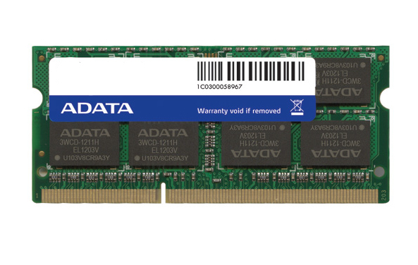 ADATA 2GB DDR3 - 1600 MHz memory module 204-pin SO-DIMM