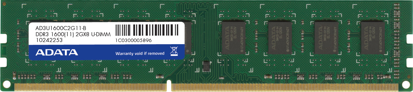 ADATA 2GB DDR3 - 1600 MHz memory module 240-pin DIMM