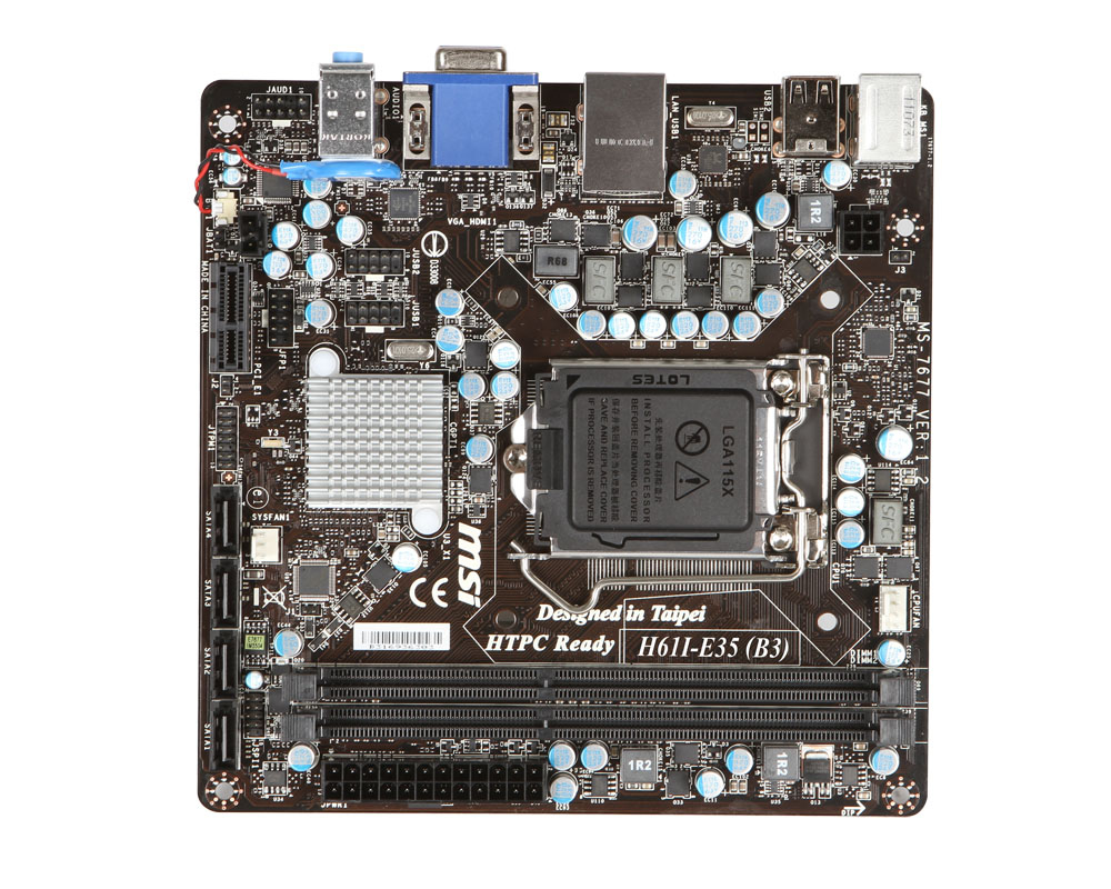 MSI H61I-E35 (B3) Intel® H67 LGA 1155 (Socket H2) mini ITX