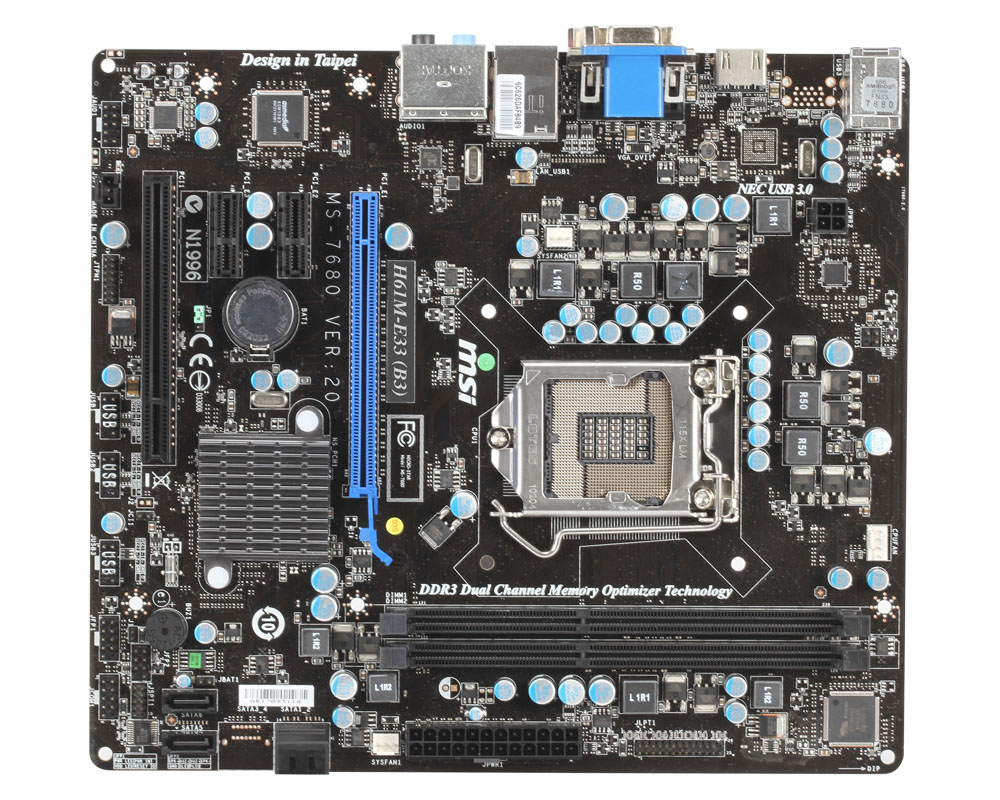 MSI H61M-E33 (B3) Intel® H61 LGA 1155 (Socket H2)