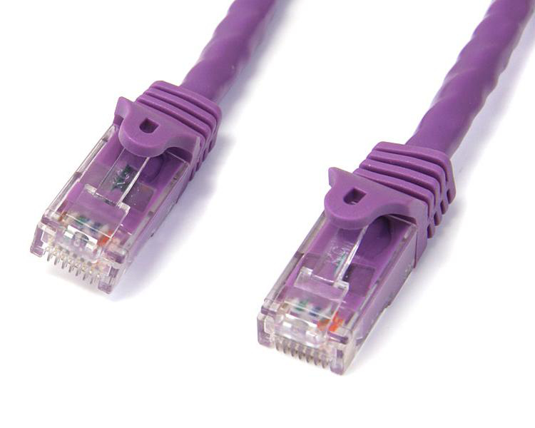 StarTech.com 15 m Cat5e Purple Snagless RJ45 UTP Cat 5e Patch Cable - 15m Patch Cord