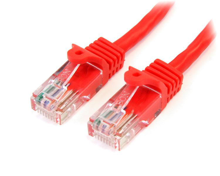 StarTech.com 15 m Cat5e Red Snagless RJ45 UTP Cat 5e Patch Cable - 15m Patch Cord