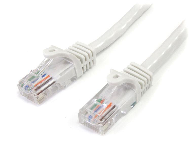 StarTech.com 15 m Cat5e White Snagless RJ45 UTP Cat 5e Patch Cable - 15m Patch Cord