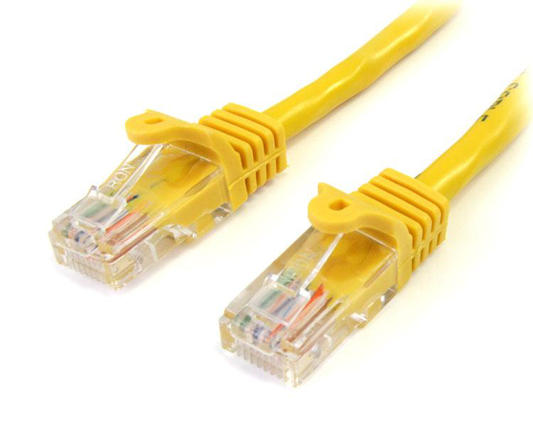 StarTech.com 15 m Cat5e Yellow Snagless RJ45 UTP Cat 5e Patch Cable - 15m Patch Cord