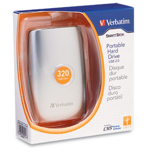 Verbatim 320GB USB external hard drive 5400 RPM 2.0