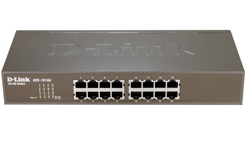 D-Link 16-port 10/100 switch Unmanaged Brown