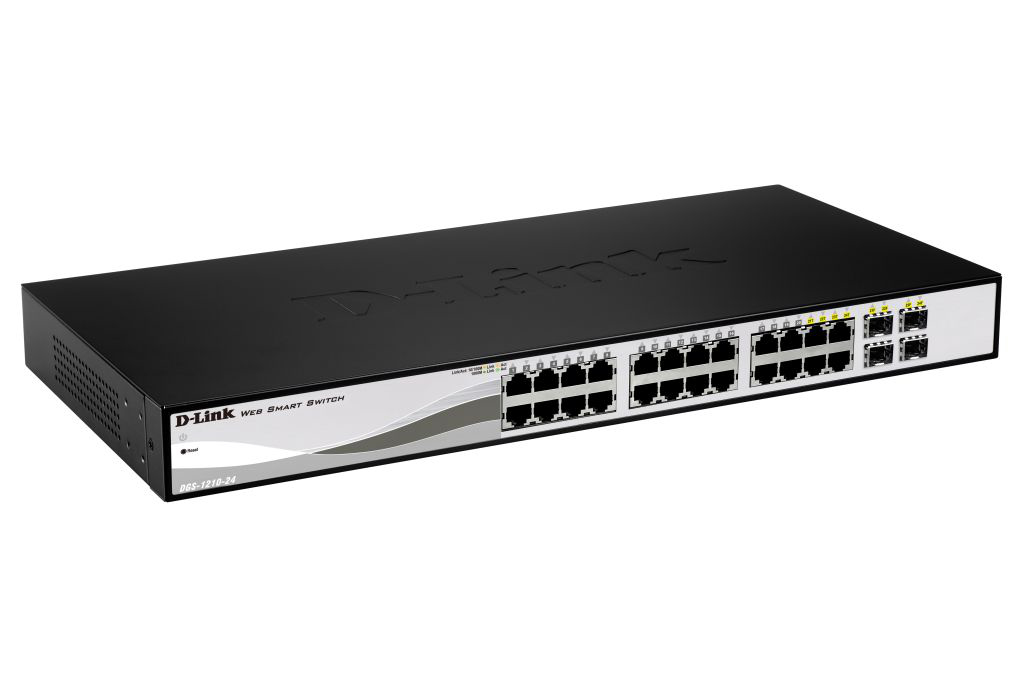 D-Link 24-port Gigabit Smart Switch Managed L2 1U Black