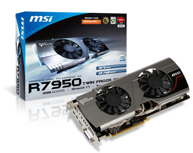MSI R7950 TWIN FROZR 3GD5 V2 graphics card AMD Radeon HD7950 3 GB GDDR5