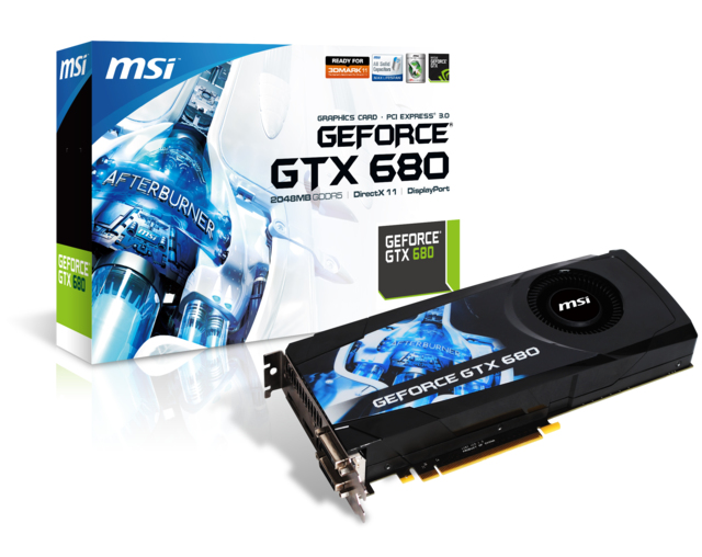 MSI N680GTX-PM2D2GD5 graphics card NVIDIA GeForce GTX 680 2 GB GDDR5