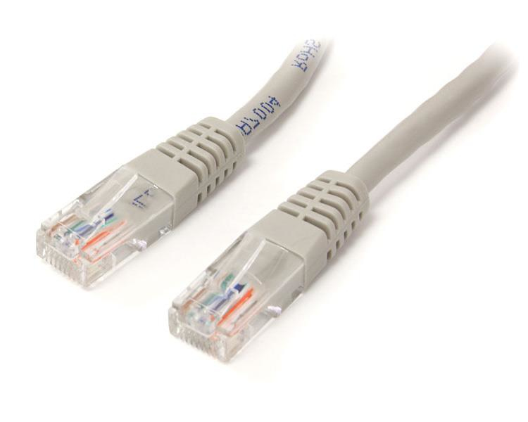 StarTech.com 15m Cat5e Gray Molded RJ45 UTP Cat 5e Patch Cable - 15 m Patch Cord