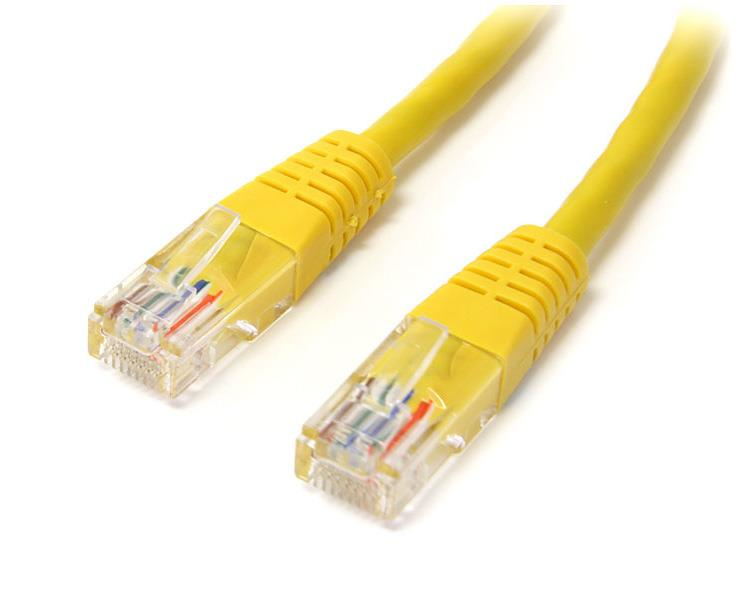 StarTech.com 15m Cat5e Yellow Molded RJ45 UTP Cat 5e Patch Cable - 15 m Patch Cord