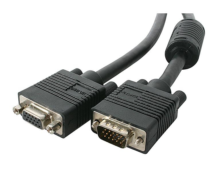 StarTech.com 15m Coax High Resolution Monitor VGA Video Extension Cable - VGA extension cable - HD-15 (VGA) (M) to HD-15 (VGA) (F) - 15 m - molded - black