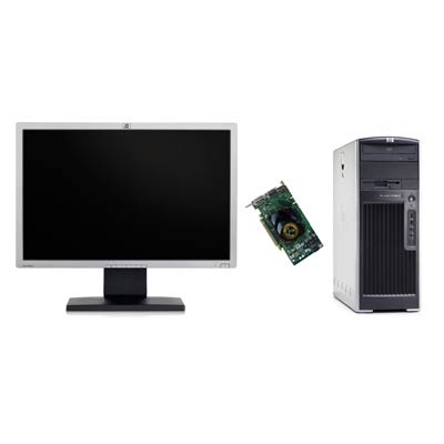 HP xw6400 Intel® Xeon® 1.86GHz Workstation with LP2465 Flat Panel Monitor and nVidia Quadro FX1500 256 MB PCIe Graphics