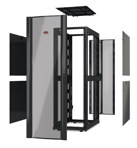 APC NetShelter SX Deep Enclosure Without Doors - Rack - black - 42U - 19"