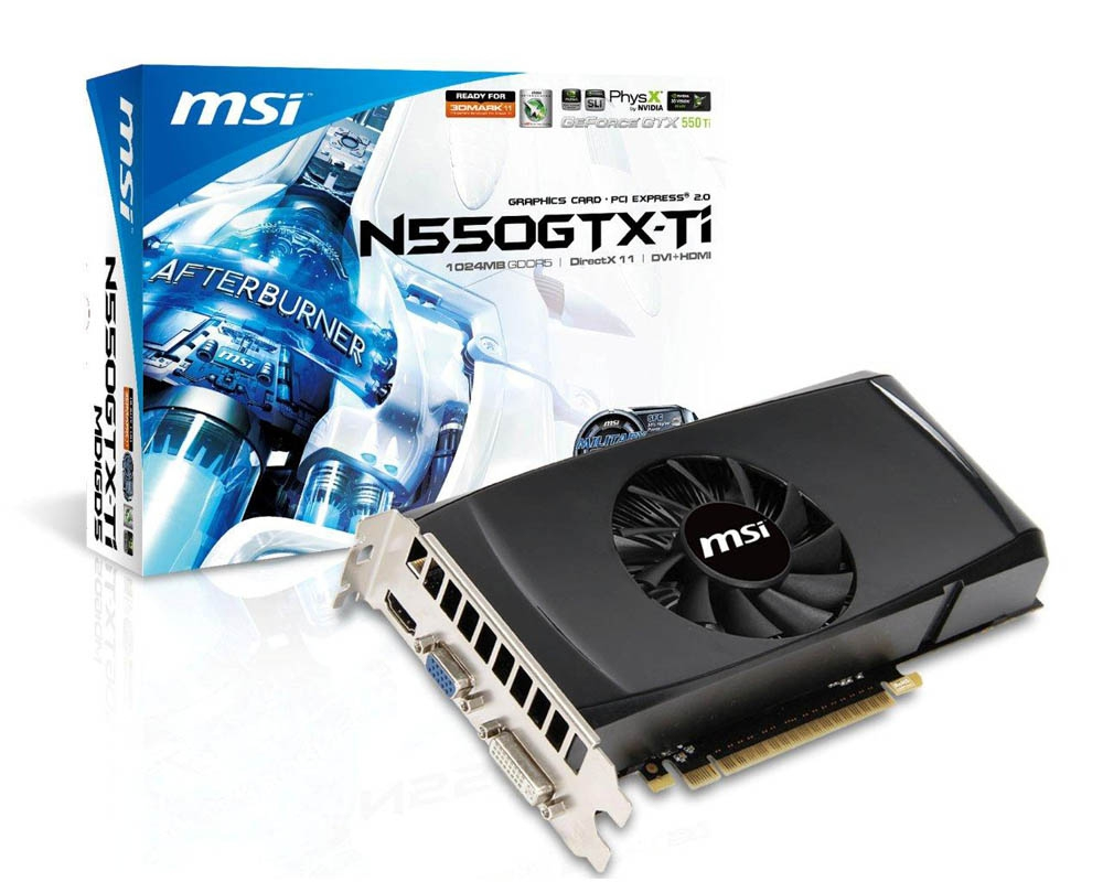 MSI N550GTX-TI MD1GD5V2 graphics card NVIDIA Geforce GTX 560 1 GB GDDR5