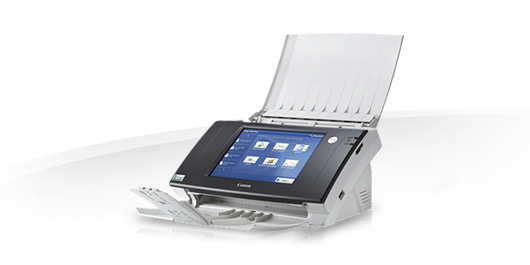 Canon ScanFront 300e Arkmatad skanner 600 x 600 DPI A4 Svart, Vit