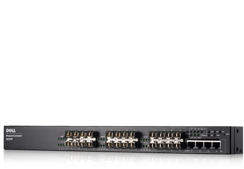 製品データ DELL PowerConnect 6224F マネージド L3 1U ブラック 210