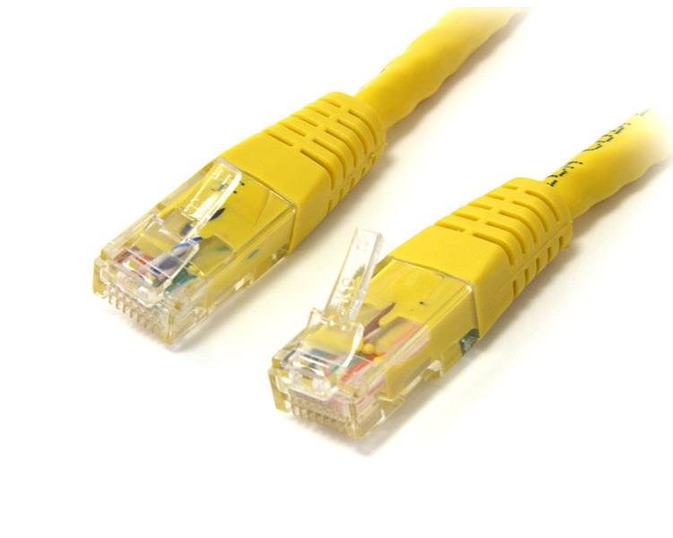StarTech.com 1m Cat 6 Yellow Molded Gigabit Crossover RJ45 UTP Cat6 Patch Cable