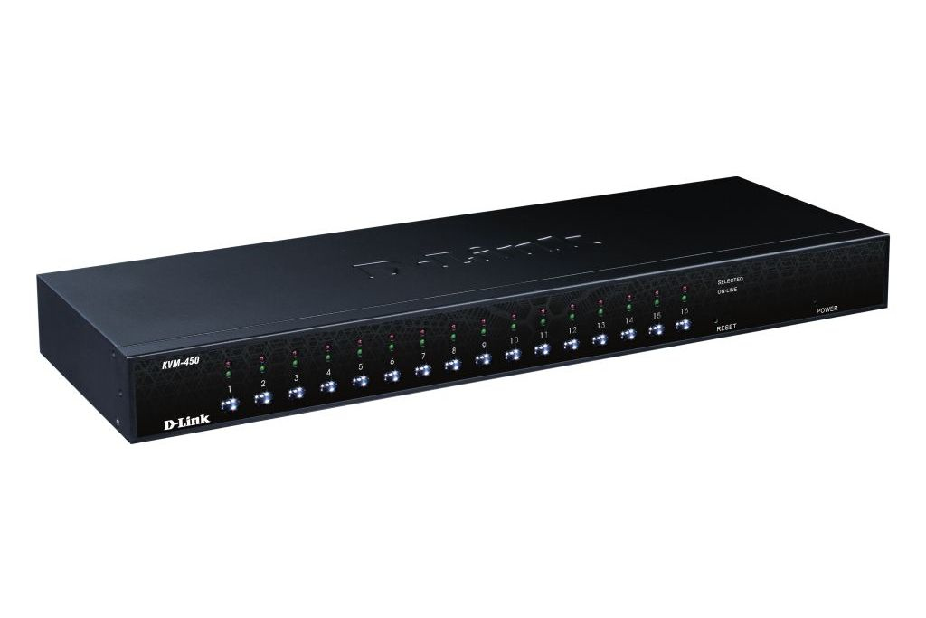 D-Link KVM-450 KVM switch Rack mounting Black