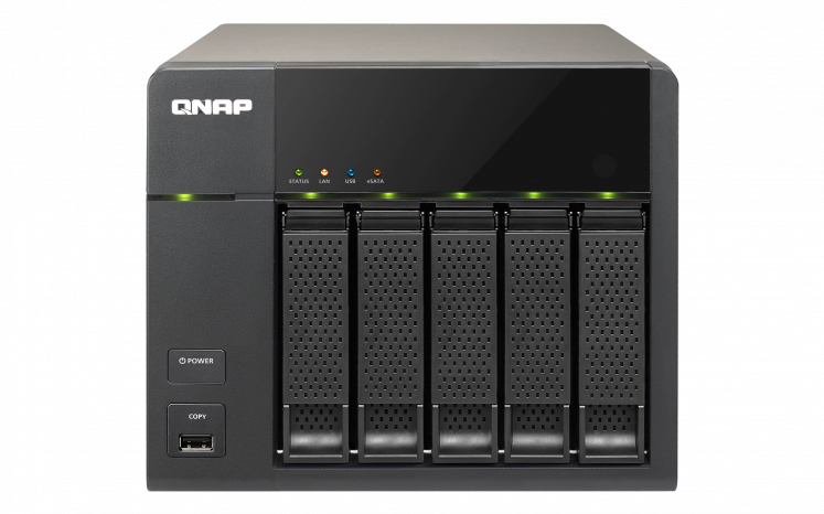 QNAP TS-569L-UK NAS/storage server Tower Intel Atom® 1 GB DDR3 0 TB Black