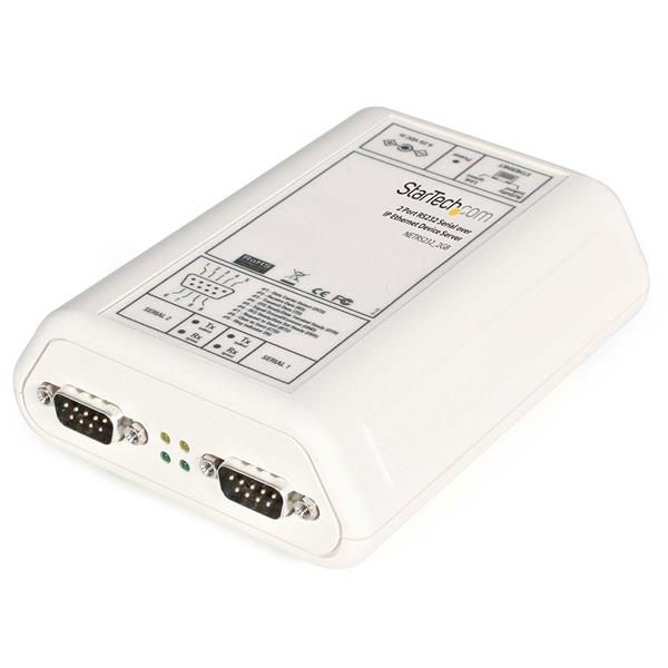 StarTech.com NETRS232_2 خادم أجهزة تسلسلي مزدوج المنفذ RS232 إلى إيثرنت، RJ-45، 0.1152 ميجابت/ثانية
