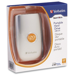 Verbatim 120GB USB external hard drive 5400 RPM 2.0