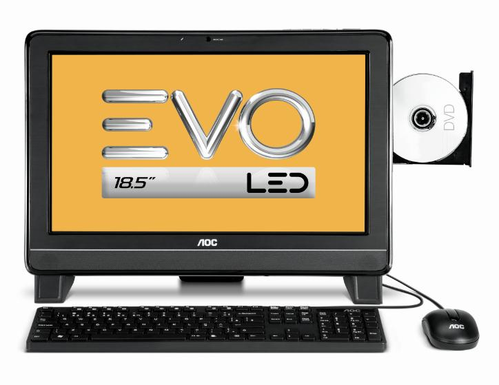AOC 9425U All-in-One PC/workstation AMD E E-300 47 cm (18.5") 1366 x 768 pixels 2 GB DDR3-SDRAM 500 GB HDD Windows 7 Starter Black