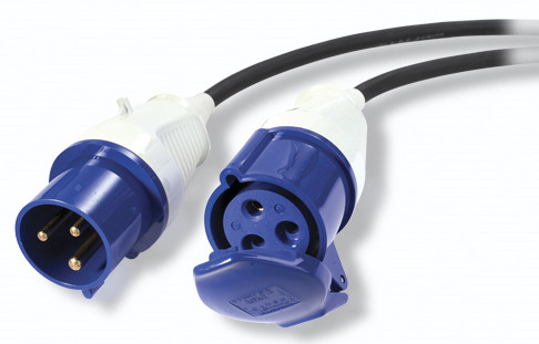 APC Modular IT Power Distribution Cable Extender - Power extension cable - IEC 60309 16A (M) to IEC 60309 16A (F) - AC 230 V - 4.8 m - for P/N: SY16K48H-PDNB, SY32K48H-PDNB, SY48K48H-PDNB, SY64K96H-NB, SY96K160H-NB, SY96K96H-NB