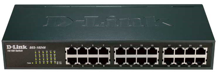 D-Link DES-1024A network switch Black