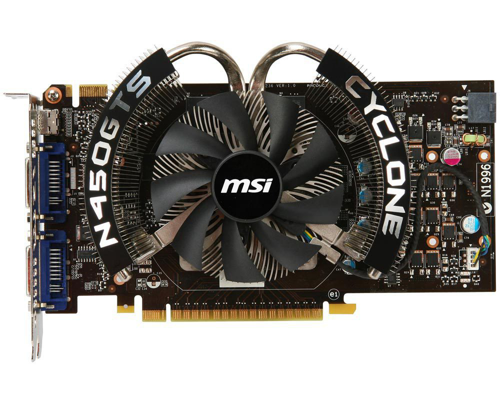 MSI N450GTS Cyclone 1GD5/OC NVIDIA GeForce GTS 450 1 GB GDDR5