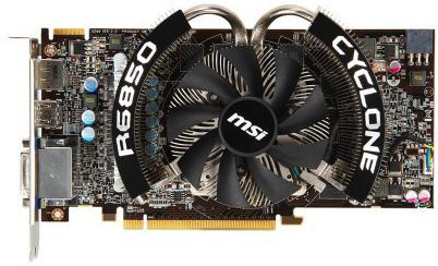 MSI R6850-CYCLONE1GD5PE graphics card AMD Radeon HD6850 1 GB GDDR5
