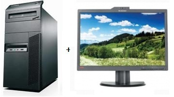 Lenovo ThinkCentre M81 + L2251x Intel® Core™ i3 i3-2120 2 GB DDR3-SDRAM 320 GB AMD Radeon HD 5450 Windows 7 Professional Tower PC Black