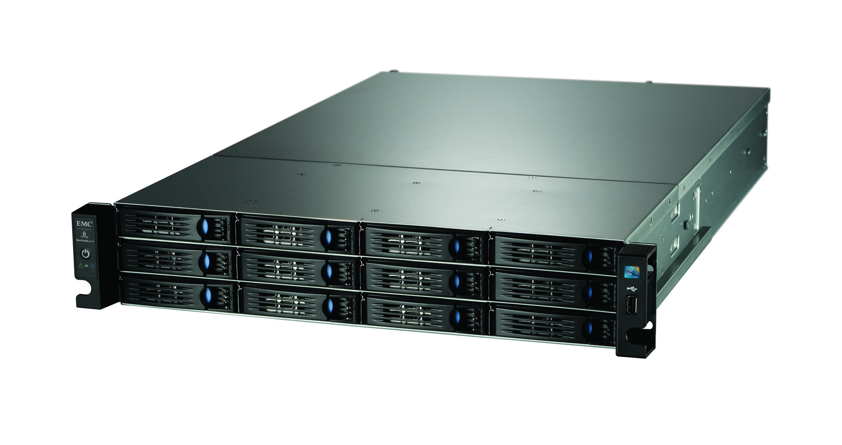 Iomega StorCenter px12-350r Storage server Rack (3U) Intel® Core™2 Duo E8400 4 GB DDR2 4 TB EMC LifeLine Black